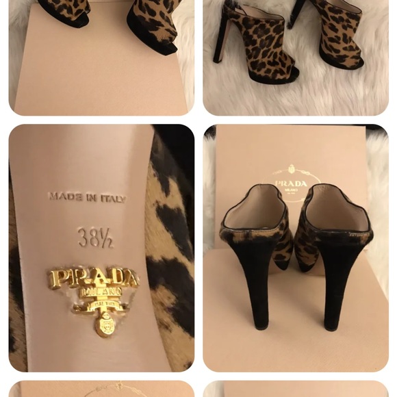 Prada mule leopard sandals 38.5 (8.5) - Picture 2 of 3